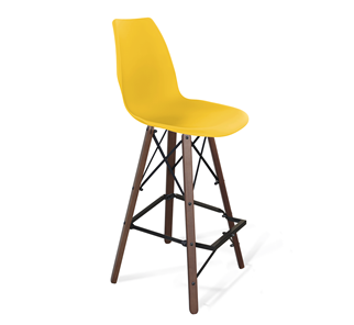 Барный стул Sheffilton SHT-ST29/S80 (желтый ral 1021/темный орех/черный) в Йошкар-Оле