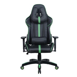 Кресло офисное Brabix GT Carbon GM-120 (две подушки, экокожа, черное/зеленое) 531929 в Йошкар-Оле