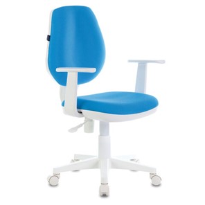 Кресло Brabix Fancy MG-201W (с подлокотниками, пластик белый, голубое) 532411 в Йошкар-Оле