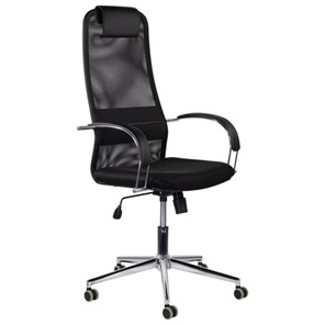 Офисное кресло Brabix Premium Pilot EX-610 CH (хром, ткань-сетка, черное) 532417 в Йошкар-Оле