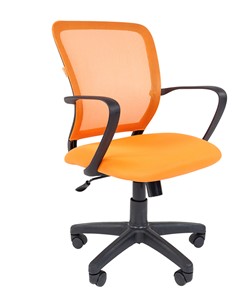 Офисное кресло CHAIRMAN 698 black TW, ткань, цвет оранжевый в Йошкар-Оле