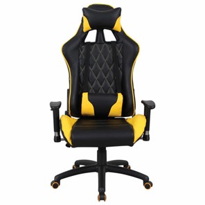 Кресло офисное Brabix GT Master GM-110 (две подушки, экокожа, черное/желтое) 531927 в Йошкар-Оле