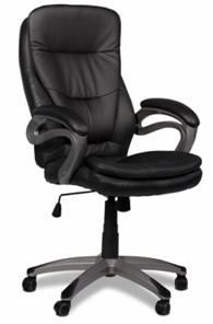 Офисное кресло J 9302 экокожа /пластик, черный в Йошкар-Оле