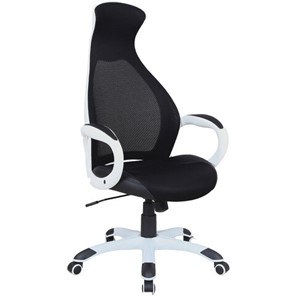 Компьютерное кресло Brabix Premium Genesis EX-517 (пластик белый, ткань/экокожа/сетка черная) 531573 в Йошкар-Оле