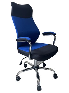 Кресло офисное C168 черный/синий в Йошкар-Оле