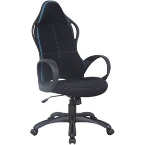 Кресло компьютерное Brabix Premium Force EX-516 (ткань, черное/вставки синие) 531572 в Йошкар-Оле