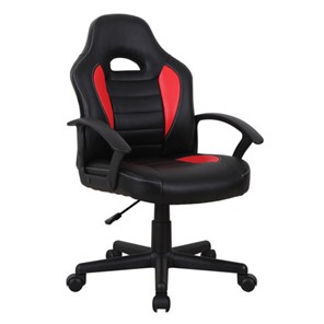 Кресло офисное BRABIX "Spark GM-201", экокожа, черное/красное, 532503 в Йошкар-Оле