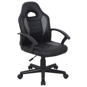 Кресло офисное BRABIX "Spark GM-201", экокожа, черное/серое, 532504 в Йошкар-Оле