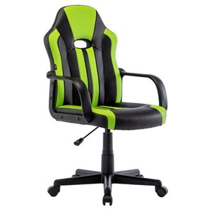 Кресло офисное BRABIX "Stripe GM-202", экокожа, черное/зеленое, 532511 в Йошкар-Оле