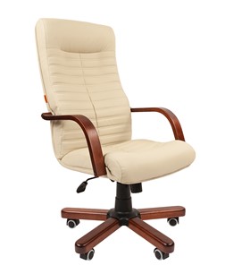 Офисное кресло CHAIRMAN 480 WD, экокожа, цвет бежевый в Йошкар-Оле