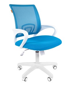 Офисное кресло CHAIRMAN 696 white, tw12-tw04 голубой в Йошкар-Оле