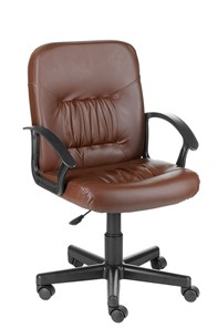 Офисное кресло Чат кожзам коричневый в Йошкар-Оле