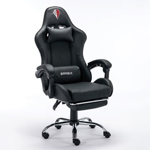 Офисное кресло RABIX "Dexter GM-135", подножка, две подушки, экокожа, черное, 532800 в Йошкар-Оле