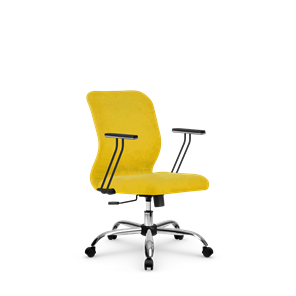 Кресло компьютерное SU-Mr-4/подл.110/осн.003 желтый в Йошкар-Оле