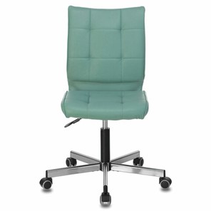 Офисное кресло Brabix Stream MG-314 (без подлокотников, пятилучие серебристое, экокожа, серо-голубое) 532079 в Йошкар-Оле