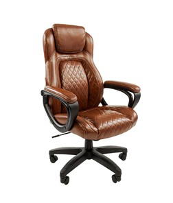 Кресло компьютерное CHAIRMAN 432, экокожа, цвет коричневый в Йошкар-Оле