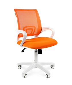 Кресло офисное CHAIRMAN 696 white, ткань, цвет оранжевый в Йошкар-Оле