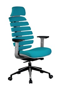 Компьютерное кресло Riva Chair SHARK (Лазурный/серый) в Йошкар-Оле