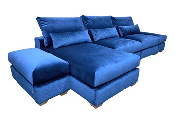 Угловой диван FLURE Home V-10-M ДУ (ПУФ2+Д4+ПС+ПС+ПУФ2), Memory foam в Йошкар-Оле