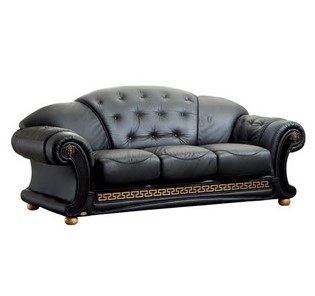 Прямой диван Versace (3-х местный) black в Йошкар-Оле