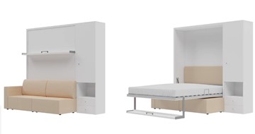 Кровать-трансформер Кровать-трансформер Smart (КД 1400+ШП), шкаф правый, левый подлокотник в Йошкар-Оле