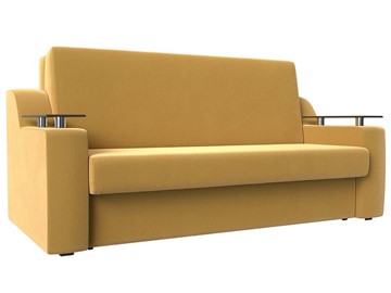 Прямой диван Сенатор Аккордеон 160, Желтый (Микровельвет) в Йошкар-Оле