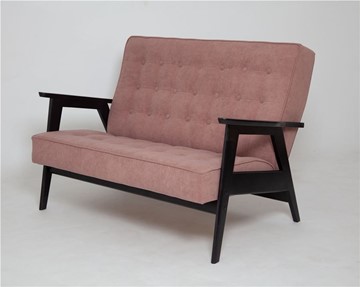 Прямой диван Ретро, двухместный (венге / RS 12 - розовый) в Йошкар-Оле