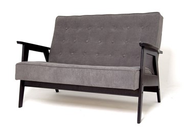 Прямой диван Ретро, двухместный (венге / RS 15 - темно-серый) в Йошкар-Оле