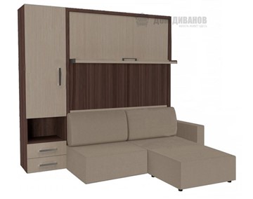 Кровать подъемная Кровать-трансформер Smart (ШЛ+КД 1400+Пуф), шкаф левый, правый подлокотник в Йошкар-Оле