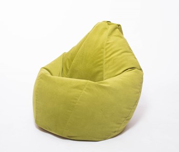 Кресло-мешок Груша малое, велюр однотон, травянное в Йошкар-Оле