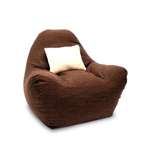 Бескаркасное кресло КлассМебель Эдем, рогожка орион, коричневый в Йошкар-Оле