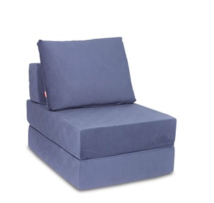 Бескаркасное кресло-кровать КлассМебель Окта, велюр черничный в Йошкар-Оле
