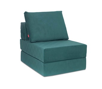 Бескаркасное кресло-кровать КлассМебель Окта, велюр изумруд в Йошкар-Оле