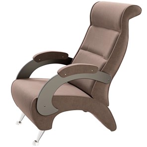 Кресло Деметрио 9Д (каркас венге, м/э коричневый) в Йошкар-Оле