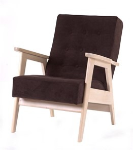 Кресло Ретро (беленый дуб / RS 32 - коричневый) в Йошкар-Оле