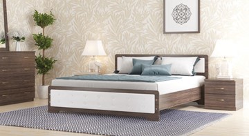 Полуторная кровать Золушка, 140х200 с основанием, кожзам, венге в Йошкар-Оле