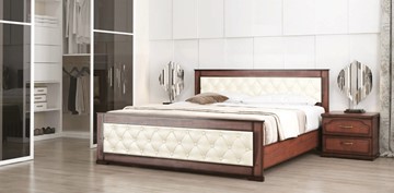 Спальная кровать СВ-Стиль Стиль 2, 160х200, кожзам, с основанием в Йошкар-Оле