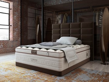 Кровать в спальню Chocolate Compact/Basement 180х200, Микровелюр (Manhattan Лесной каштан) в Йошкар-Оле