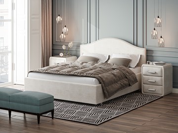 Спальная кровать Proson Classic 160х200, Велюр (Лофти Лён) в Йошкар-Оле