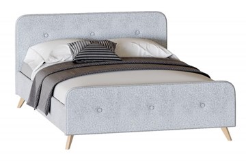 Кровать 2-спальная Сиерра 1600 (с подъемным механизмом и коробом) Аура серый в Йошкар-Оле