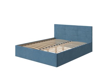 Двуспальная кровать Vector Plus 160х200, Велюр (Monopoly Прованский синий (792)) в Йошкар-Оле