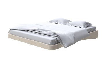 Парящая кровать 2-спальная 160х200, Велюр (Ultra Песочный) в Йошкар-Оле