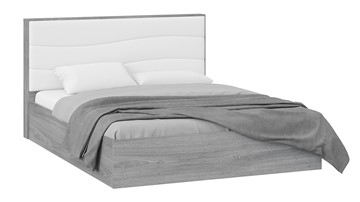 Двуспальная кровать с механизмом ТриЯ Миранда тип 1 (Дуб Гамильтон/Белый глянец) в Йошкар-Оле
