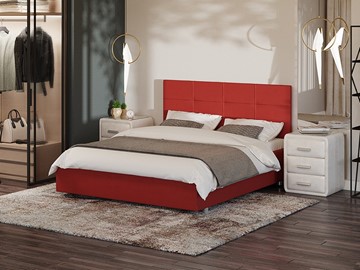 Кровать Proson Neo 160х200, Велюр (Forest 13 Красный) в Йошкар-Оле