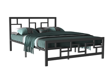 Кровать спальная Лофт 3, 160х200, черная в Йошкар-Оле