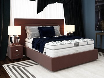 Двуспальная кровать Modern/Island M 180х200, Флок (Велсофт Спелая слива) в Йошкар-Оле
