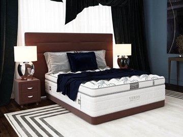 Кровать двуспальная Modern/Basement 180х200, Флок (Велсофт Спелая слива) в Йошкар-Оле