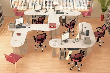 Мебель для персонала Классик для 5 сотрудников в Йошкар-Оле