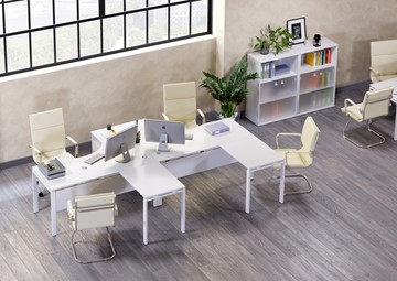 Комплект офисной мебели Metal System Style (Белый/Белый) в Йошкар-Оле