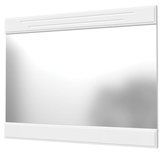 Зеркало настенное Олимп с декоративными планками (белый) в Йошкар-Оле